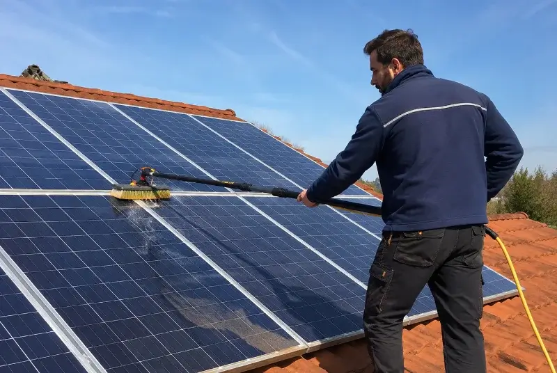 Nettoyage et entretien de panneaux solaires à la Rochebeaucourt-et-Argentine